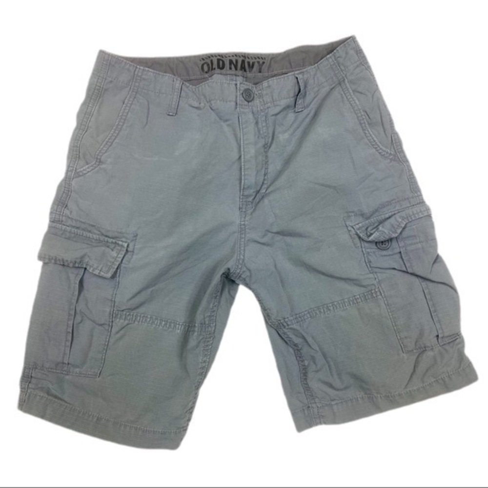 Old Navy Men’s Gray Cotton Cargo Shorts, 9”